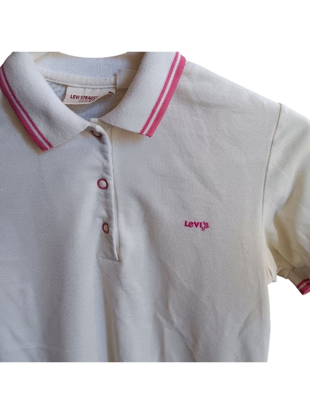 Vintage Levis Polo Shirt Small Preppy 1980's Embroidered Logo Single Stitch